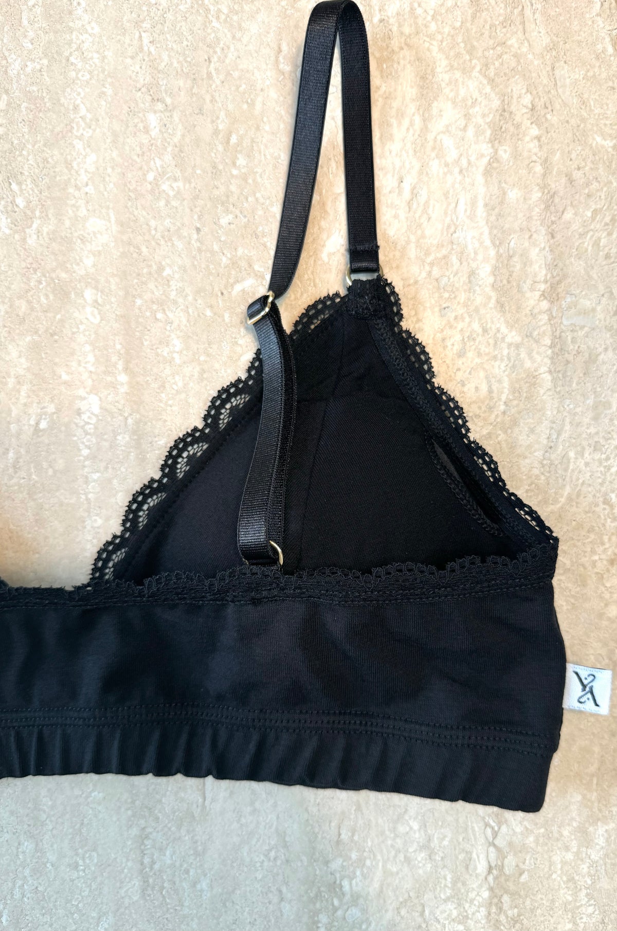 Brassiere negro algodón