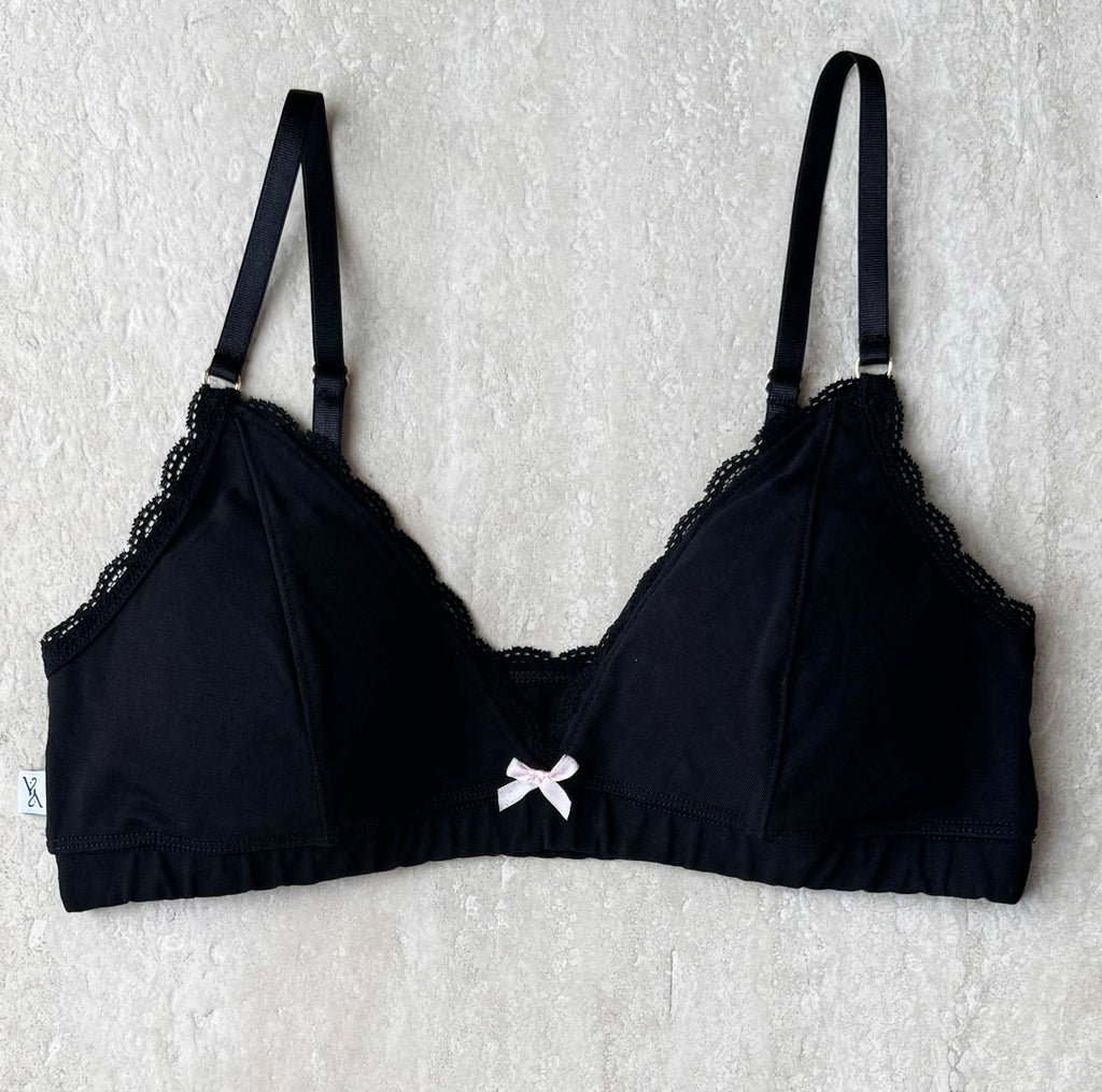 Brassiere negro algodón